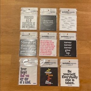 New Inspirational Quotes Magnets - Set of 9 Motivational Gifts 3.5”x3.5”